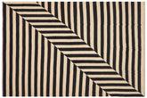 handmade Modern Kilim Beige Black Hand-Woven RECTANGLE 100% WOOL area rug 8 x 10
