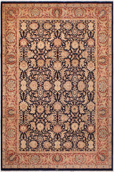 Vintage Agra Sage Blue/Red Wool Rug - 9'2''X12'0''