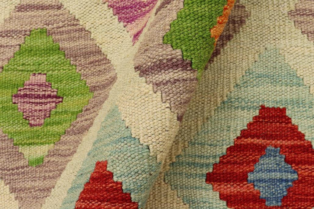 Flat Weave Kilim, Antique, Navaho, Vintage, Handmade, Modern Kilim Blue Gray Hand-Woven Rectangle 100% Wool Area Rug 8 x 11