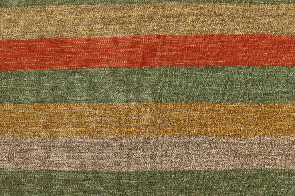 Flat Weave Kilim, Antique, Navaho, Vintage, Handmade, Modern Kilim Rust Gold Hand-Woven Rectangle 100% Wool Area Rug 8 x 10
