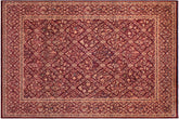 handmade Transitional Nadeem Maroon Blue Hand Knotted RECTANGLE 100% WOOL area rug 9x12