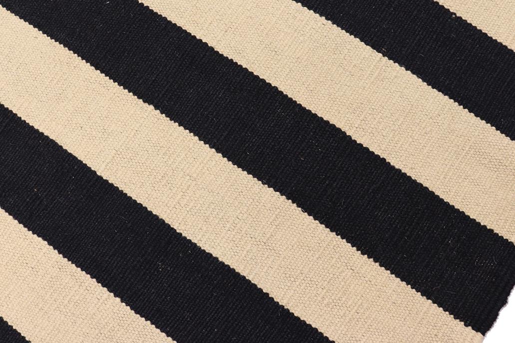 Flat Weave Kilim, Antique, Navaho, Vintage, Handmade, Modern Kilim Beige Black Hand-Woven Rectangle 100% Wool Area Rug 8 x 10