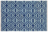 handmade Modern Kilim Blue Blue Hand-Woven RECTANGLE 100% WOOL area rug 4 x 6