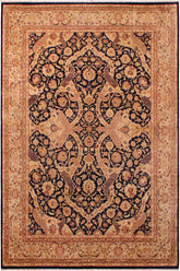 Traditional Agra Eugenia Blue Lt. Green Hand Knotted Area rugs 9X12