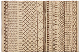 handmade Geometric Moroccan Beige Brown Hand Knotted RECTANGLE 100% WOOL area rug 5' x 8'