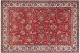 handmade Transitional Tabriz Red Beige Hand Knotted RECTANGLE 100% WOOL area rug 8' x 11'