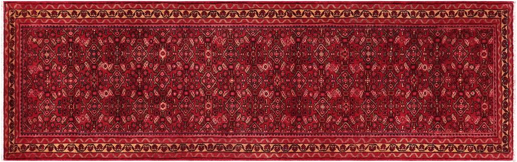 handmade Traditional Tabriz Red Beige Hand Knotted RUNNER 100% Wool Pile area rug 3x10