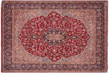 handmade Traditional Kashan Pink Blue Hand Knotted RECTANGLE 100% Wool Pile area rug 10x13