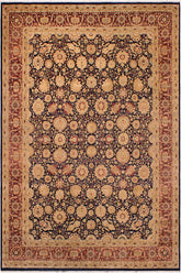 Traditional Tabriz Renay Blue Brown Hand Knotted Area rugs 9X12
