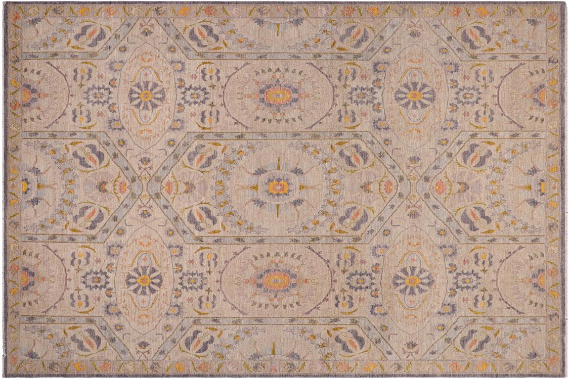 handmade Traditional Kafkaz Gray Lt. Green Hand Knotted RECTANGLE 100% WOOL area rug 9 x 12