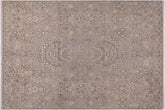 handmade Modern Kafkaz Blue Gray Hand Knotted RECTANGLE 100% WOOL area rug 8' x 10'