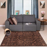 handmade Traditional Kafkaz Black Brown Hand Knotted RECTANGLE 100% WOOL area rug 5 x 7