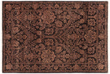 Eclectic Ziegler David Black/Brown Hand-Knotted Wool Rug - 5'0'' x 6'6''