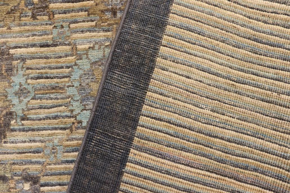 handmade Modern Kafkaz Gray Blue Hand Knotted RECTANGLE 100% WOOL area rug 5 X7