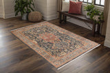 handmade Traditional Kafkaz Gray Rust Hand Knotted RECTANGLE 100% WOOL area rug 4 x 6