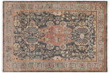 Oriental Ziegler Ryan Gray/Rust Hand-Knotted Wool Rug - 4'0'' x 5'9''