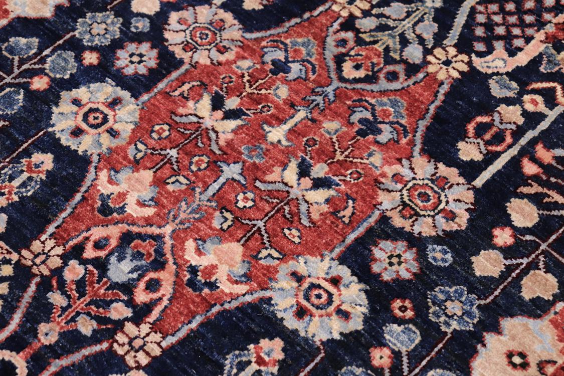 handmade Traditional Kafkaz Blue Tan Hand Knotted RECTANGLE 100% WOOL area rug 4 x 6