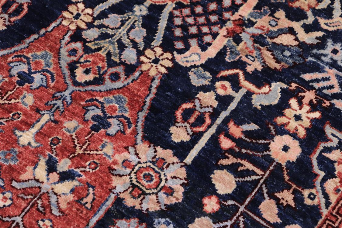 handmade Traditional Kafkaz Blue Tan Hand Knotted RECTANGLE 100% WOOL area rug 4 x 6