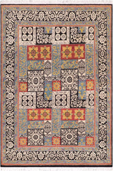 handmade Transitional Kafkaz Rust Black Hand Knotted RECTANGLE 100% WOOL area rug 8X10