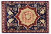 handmade Geometric Mamluk Blue Red Hand Knotted RECTANGLE 100% WOOL area rug 2 x 3