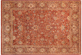 handmade Transitional Agra Rust Multi Hand Knotted RECTANGLE 100% WOOL area rug 9 x 12