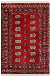 handmade Geometric Bokhara Red Blue Hand Knotted RECTANGLE 100% WOOL area rug 4X6