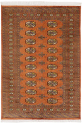 handmade Geometric Bokhara Rust Beige Hand Knotted RECTANGLE 100% WOOL area rug 4X6