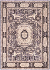 handmade Geometric Mamluk Gray Black Hand Knotted RECTANGLE 100% WOOL area rug 12 x 15