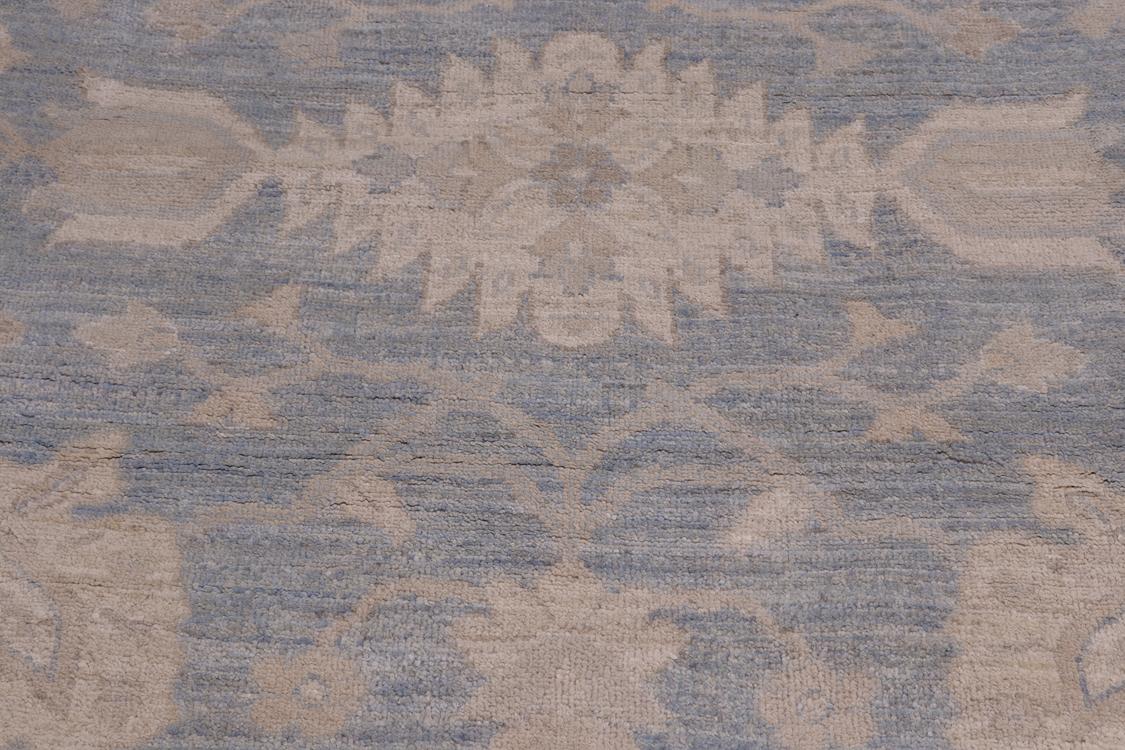 handmade Traditional Kafkaz Blue Beige Hand Knotted RECTANGLE 100% WOOL area rug 12 x 15