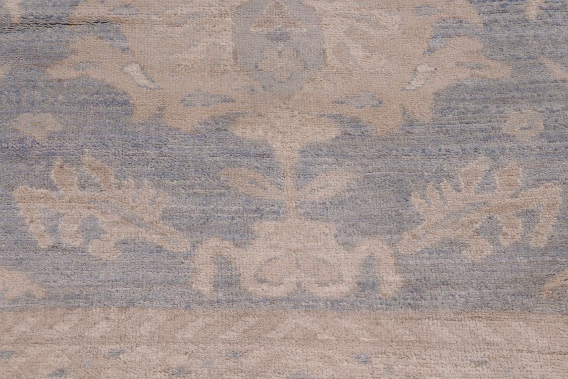 handmade Traditional Kafkaz Blue Beige Hand Knotted RECTANGLE 100% WOOL area rug 12 x 15