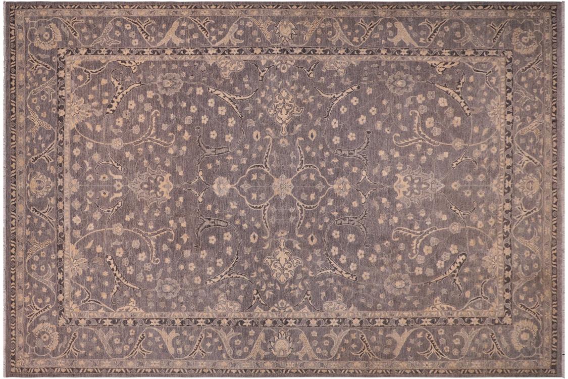 handmade Traditional Kafkaz Gray Beige Hand Knotted RECTANGLE 100% WOOL area rug 10 x 14