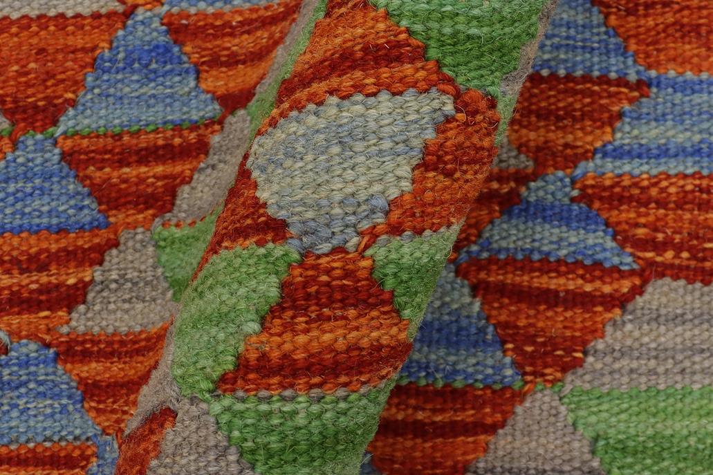 Flat Weave Kilim, Antique, Navaho, Vintage, Handmade, Geometric Kilim Gray Beige Hand-Woven Rectangle 100% Wool Area Rug 2 x 3