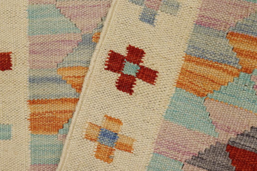 Flat Weave Kilim, Antique, Navaho, Vintage, Handmade, Geometric Kilim Beige Red Hand-Woven Rectangle 100% Wool Area Rug 2 x 3