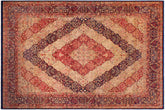 handmade Traditional Compartment Blue Blue Hand Knotted RECTANGLE 100% WOOL area rug 9 x 12