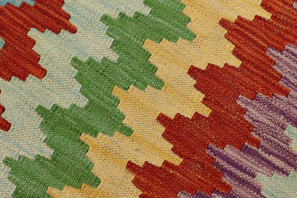 Flat Weave Kilim, Antique, Navaho, Vintage, Handmade, Modern Kilim Rust Blue Hand-Woven Rectangle 100% Wool Area Rug 2 x 3
