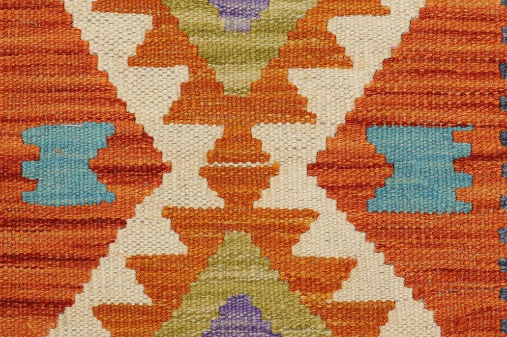 Flat Weave Kilim, Antique, Navaho, Vintage, Handmade, Geometric Kilim Rust Beige Hand-Woven Rectangle 100% Wool Area Rug 2 x 3