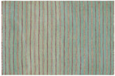 handmade Modern Kilim Blue Purple Hand-Woven RECTANGLE 100% WOOL area rug 5x7