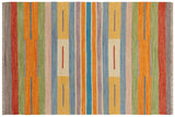 Chic Turkish Kilim Declan Hand-Woven Wool Rug - 4'3'' x 5'9''