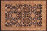 handmade Transitional Sultanabad Blue Tan Hand Knotted RECTANGLE 100% WOOL area rug 9x12
