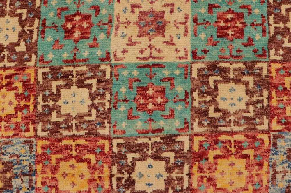 handmade Geometric Balouchi Red Beige Hand Knotted RECTANGLE 100% WOOL area rug 4x6
