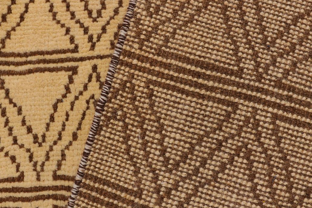 handmade Geometric Balouchi Beige Brown Hand Knotted RECTANGLE 100% WOOL area rug 4' x 6'