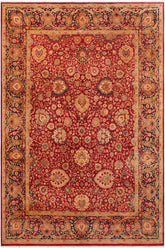 Traditional Anmol Agra Jillian Red Blue Hand Knotted Area rugs 9X12