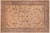 handmade Traditional Agra Ivory Lt. Blue Hand Knotted RECTANGLE 100% WOOL area rug 9x12