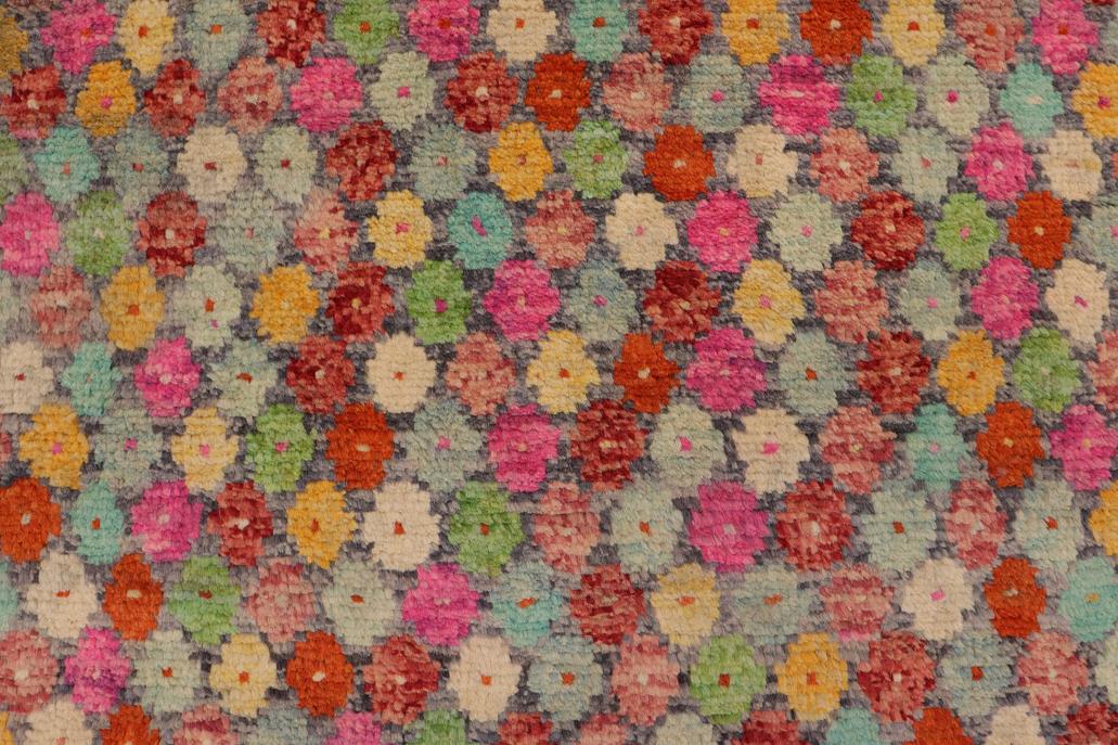 handmade Geometric Balouchi Gray Red Hand Knotted RECTANGLE 100% WOOL area rug 3' x 5'