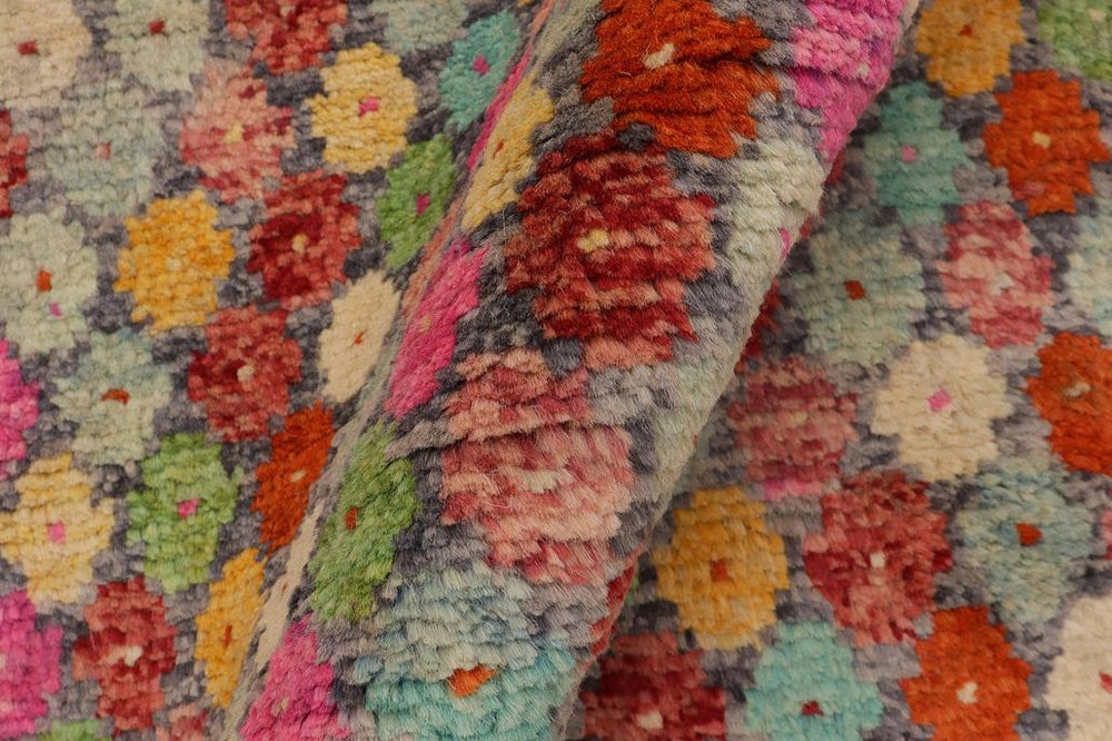 handmade Modern Balouchi Gray Red Hand Knotted RECTANGLE 100% WOOL area rug 3x5