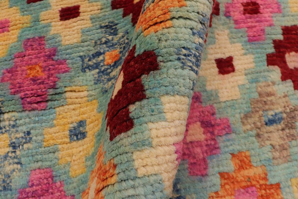 handmade Modern Balouchi Blue Red Hand Knotted RECTANGLE 100% WOOL area rug 3x5