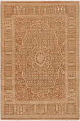 Traditional Tajdar Trudy Brown Tan Hand Knotted Area rugs 9X12