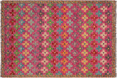 handmade Modern Balouchi Pink Orange Hand Knotted RECTANGLE 100% WOOL area rug 3x5
