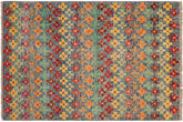 handmade Modern Balouchi Blue Red Hand Knotted RECTANGLE 100% WOOL area rug 3x5