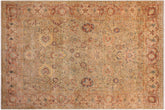 handmade Transitional Anmol Agra Taupe Beige Hand Knotted RECTANGLE 100% WOOL area rug 9 x 13
